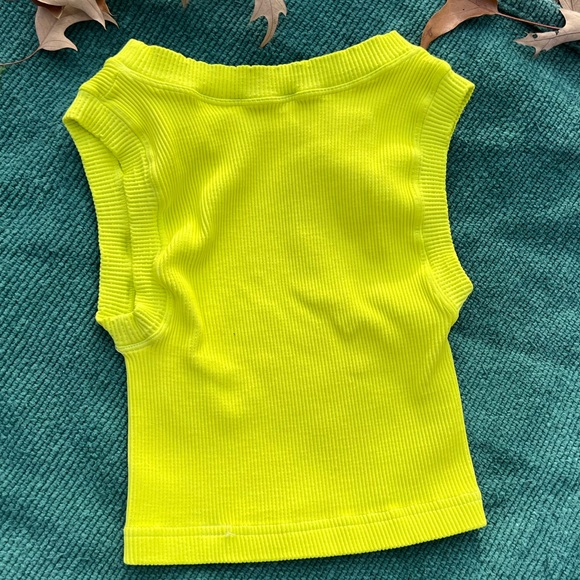 NWOT $40 Free People | Happiness Runs | Muscle Tank in Margarita Yellow - Picture 3 of 7